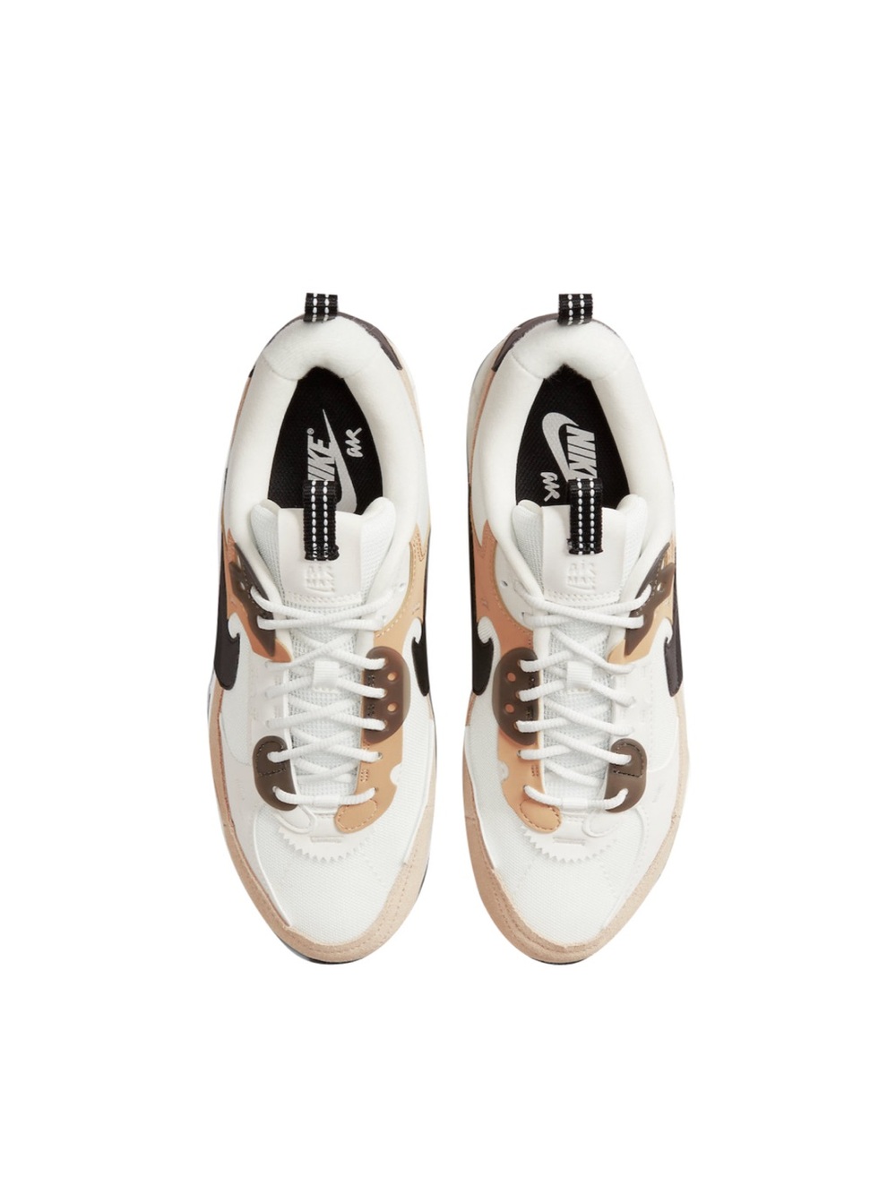 Nike Women’s White, Brown & Tan Layered Wave Sneaker